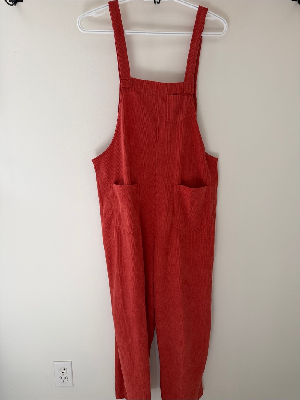 SHEIN Red Corduroy Women’s Overalls